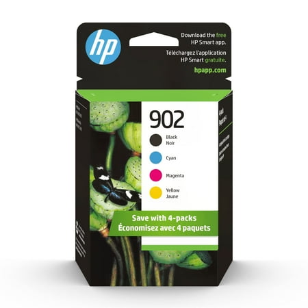 902 Ink Cartridges for HP 902 Ink Cartridges, 4 Pack