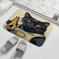 thumbnail image 4 of Funny Black Cat Print Bathroom Rugs Mat Cute Cat & Beer Bath Rugs Water Absorbent Non Slip Shower Mat Soft Microfiber Cute Bath Mats for Bathroom Decor 16"x24", 4 of 8