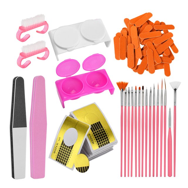 Decoraciones para decoración de uñas de brochas Herramientas de pintura Puntas de uñas Formas de extensión dorado
