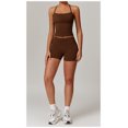 thumbnail image 5 of PISONIC Women 2 Pieces Workout Sets Tank Tops and High Waist Booty Lifting Shorts Gym Sets, 5 of 5