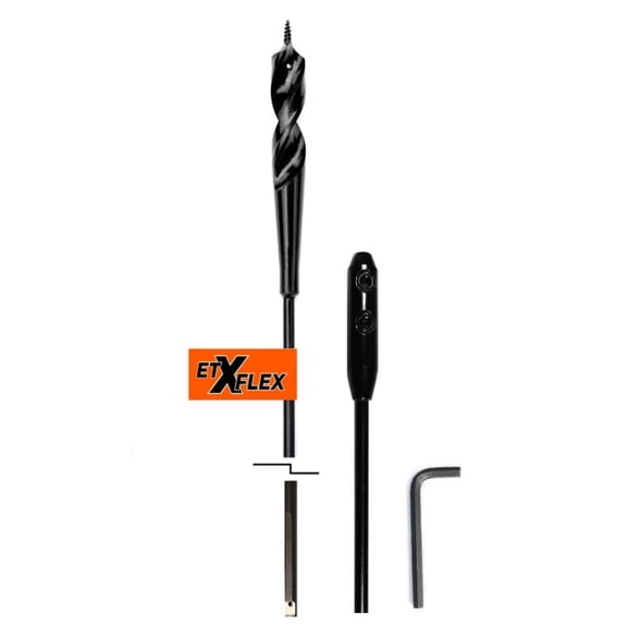 Eagle Tool US ESP56254XE X Flex Installer Drill Bit and Extension Kit, Screw Point, 9/16-in by 54-in bit and 3/16-in by 36-in Extension, Made in the USA