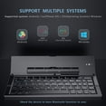 thumbnail image 2 of Tri-Folding Portable Bluetooth Keyboard, Slim Aluminum Alloy for Travel & Work, Compatible with iPad Pro/Air, iPhone, Android Tablets, Windows/Mac Laptops, 2 of 7