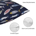 thumbnail image 3 of Fuzoiu Sardine Print Square Pillow Cover,Hidden Zipper Design,Luxury Square Pillow Case, Throw Pillow,Couch Cushion-24"x24", 3 of 7