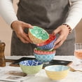 thumbnail image 5 of Porcelain Dessert Bowls Cereal Bowl, 4.75 inch Round Small Bowls, 10 oz Colorful Ceramic Bowl Set of 6, 5 of 7