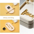 thumbnail image 3 of Women's Stainless Steel Band for Apple Watch 49mm 46mm 45mm 44mm 42mm - Fancy Heart Rhinestone Bling Strap, Dressy Metal Link Bracelet for Apple Watch Series 10/9/8/7/SE/6/5/4/3/2/1/Ultra 2/1, Gold, 3 of 6