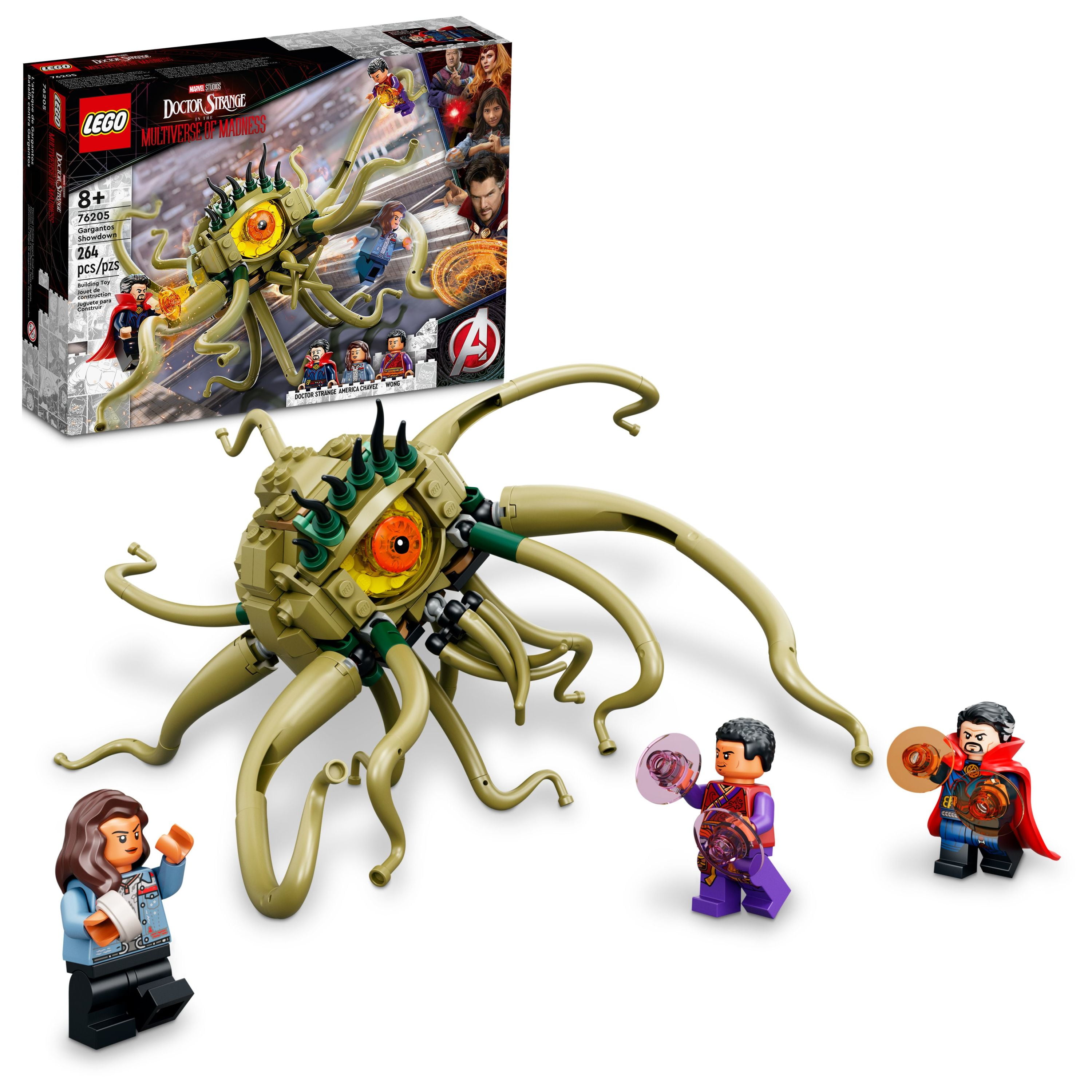 LEGO Marvel Gargantos Showdown 76205 Monster Building Kit with Doctor  Strange, Wong and America Chavez for Ages 8+ (264 Pieces) 