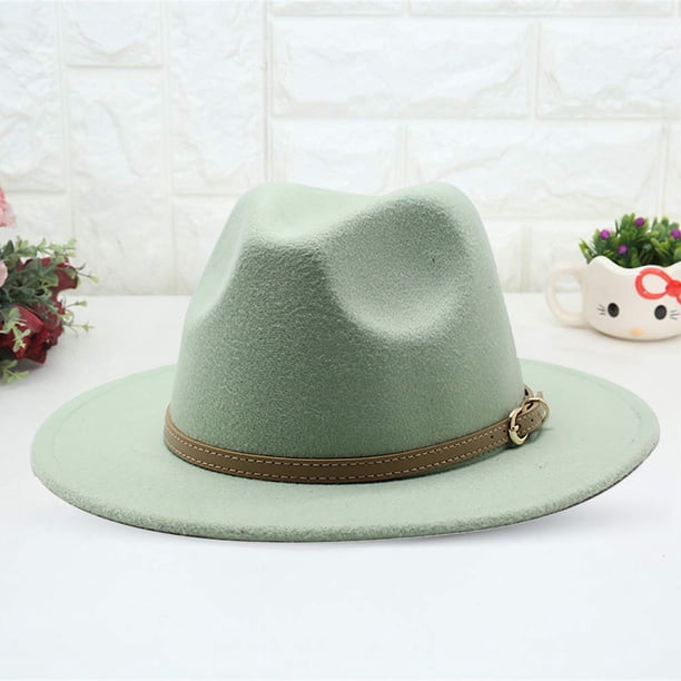 LADIES MINT GREEN FEDORA HATS M936( Mint Green Hat ) Kentucky Derby Hat, Wedding Hat  main image 4