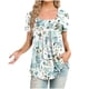 thumbnail image 1 of Blusas de Manga Corta para las Mujeres, Blusa de Camiseta Suelta Casual Hecha de Tela Cómoda para Todo el Uso Diario de Temporada, Blusas para las Mujeres Casual, 1 of 4