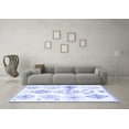 thumbnail image 3 of Ahgly Company Machine Washable Indoor Rectangle Solid Blue Modern Area Rugs, 4' x 6', 3 of 4