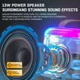thumbnail image 6 of Wireless Karaoke Machine with 2 Mics, 13W Portable Speaker with RGB Lights & Stand, for Home Outdoor Party Singing, Birthday Christmas Gift, 6 of 10