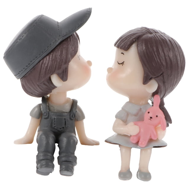 1 par de figuras de enamorados, estatuas de muñecas para parejas, adornos para el hogar y el escritorio.