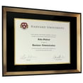 thumbnail image 3 of Excello Global Products Modern Photo Document Frame: 8.5x11 with Double Mat Graduation Diploma Certificate Holder Wall Frame (Gold) - EGP-HD-0332, 3 of 6