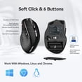 thumbnail image 4 of TECKNET Wireless Mouse,2.4GHz with USB Receiver,Computer Mouse for Laptop,PC,Computer,Chromebook,Notebook,2600 DPI,5 Adjustment Levels, 4 of 10