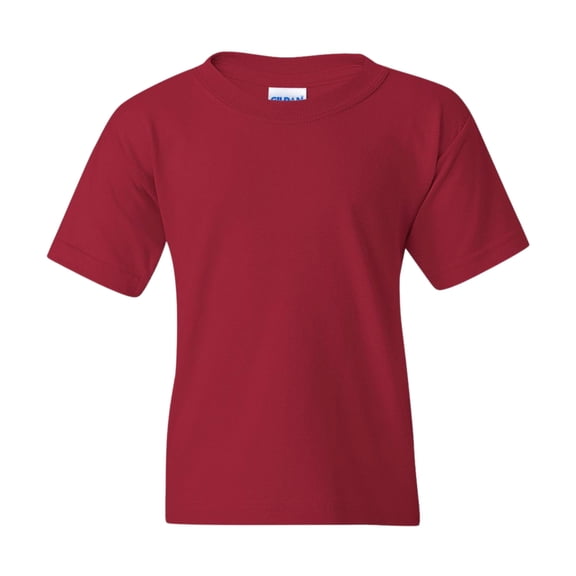 Gildan Youth Heavy Cotton Short Sleeve T-Shirt Craft and DIY Crew Tees (Cardinal, XS)