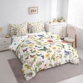 thumbnail image 2 of Erosebridal Colorful Flowers Twin Bedding Sets for Girls, Chic Butterfly Bedding Comforter Set, Polka Dots Reversible, 7-Piece, 2 of 5