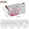 thumbnail image 4 of Pink Bears Hearts Storage Bins with Handles Foldable Storage Baskets for Shelves Organizer Cloth Baskets, 4 of 8