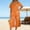 Set-245Orange, variant on LEWKW Summer Outfits for Women Short Sleeve V Neck Top And Wide Leg Capri Pants Matching Sets Boho Print Linen Blend 2 Piece Sets Beach Vacation Wear