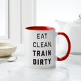 thumbnail image 4 of CafePress - Eat Clean, Train Dirty - 11 oz Ceramic Mug - Novelty Coffee Tea Cup, 4 of 4