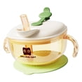 thumbnail image 1 of Tazón Con Ventosa Para Bebé De 300 Ml Con Pajita Para Niños De 6 Meses En Diferentes Etapas De Alimentación, Color Verde, 1 of 8