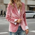 thumbnail image 2 of Aihuaihua Womens Velvet Blazer Business Casual Button Down Suit Jacket Vintage Elegant Slim Fit Blazers Work Office Coats RD2 S, 2 of 6