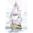 thumbnail image 2 of Parker, Jennifer Paxton 11x14 Gold Ornate Wood Framed with Double Matting Museum Art Print Titled - Tall Ship II, 2 of 4