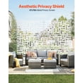 thumbnail image 3 of Outdoor Metal Privacy Screen for Patio, 47" x 76", Freestanding Garden Partition Panel, White, 3 of 10