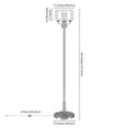 thumbnail image 5 of Henn&Hart 12" Brushed Nickel Finish Metal/Glass Floor Lamp, 5 of 6