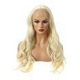 thumbnail image 1 of Unique Bargains Pelucas delanteras de encaje para mujer 24 Oro suave Onda larga del cuerpo con gorro de peluca Fibra sintética, 1 of 8