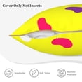 thumbnail image 5 of ZNDUO Throw Pillow, 16"x16" Bed Pillow and Couch Pillows - Indoor Decorative Pillows，Candy Yellow Print Throw Pillow, 5 of 8