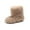 Khaki, variant on Baby Girls Winter Boots Lined Ankle Warm Shoes For Toddler Non Soft Sole Booties Brown 15-18 Months