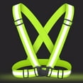 thumbnail image 4 of Flmtop Adjustable Outdoor Running Cycling Vest Harness Reflective Belt Safety Jacket, 4 of 9