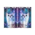 thumbnail image 1 of BSDHOME Galaxy Space Cat Window Curtain Kitchen Curtain 26x39 inches (Two Pieces), 1 of 3