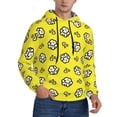 thumbnail image 2 of Lsque White Popcorn Pattern Casual Men's Hoodie,Hooded Sweatshirt with Kangaroo Pocket,Pullover Hoodie-X-Large, 2 of 7