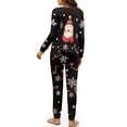 thumbnail image 5 of DISNIMO Snowman Snowflake Print Womens Pajama Sets 2 Pcs Pj Sets Casual Sleepwear Long Sleeve Top and Long Pants Round Neck Lounge Set Nightwear with Pocket, S, 5 of 7