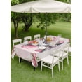 thumbnail image 5 of 54x80 Inch Outdoor Tablecloth with Umbrella Hole Zipper Rectangle Pink Elephant Rectangular Tablecloths Outside Waterproof Cute Wildlife Animals Watercolor Flowers Patio Table Cover for Picnic Party, 5 of 8