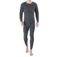 thumbnail image 2 of Deago Men's Long Johns Thermal Underwear Set Fleece Lined Base Layer Top & Bottom for Cold Weather - Black, XL, 2 of 8