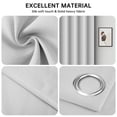 thumbnail image 5 of XUEYU Blackout Curtains, Full Light Blocking Curtains for Bedroom, Window Curtain for Living Room 52 x 96 inch Grommet, Energy Efficient Curtains for Living Room Window(2 Panels,White), 5 of 7