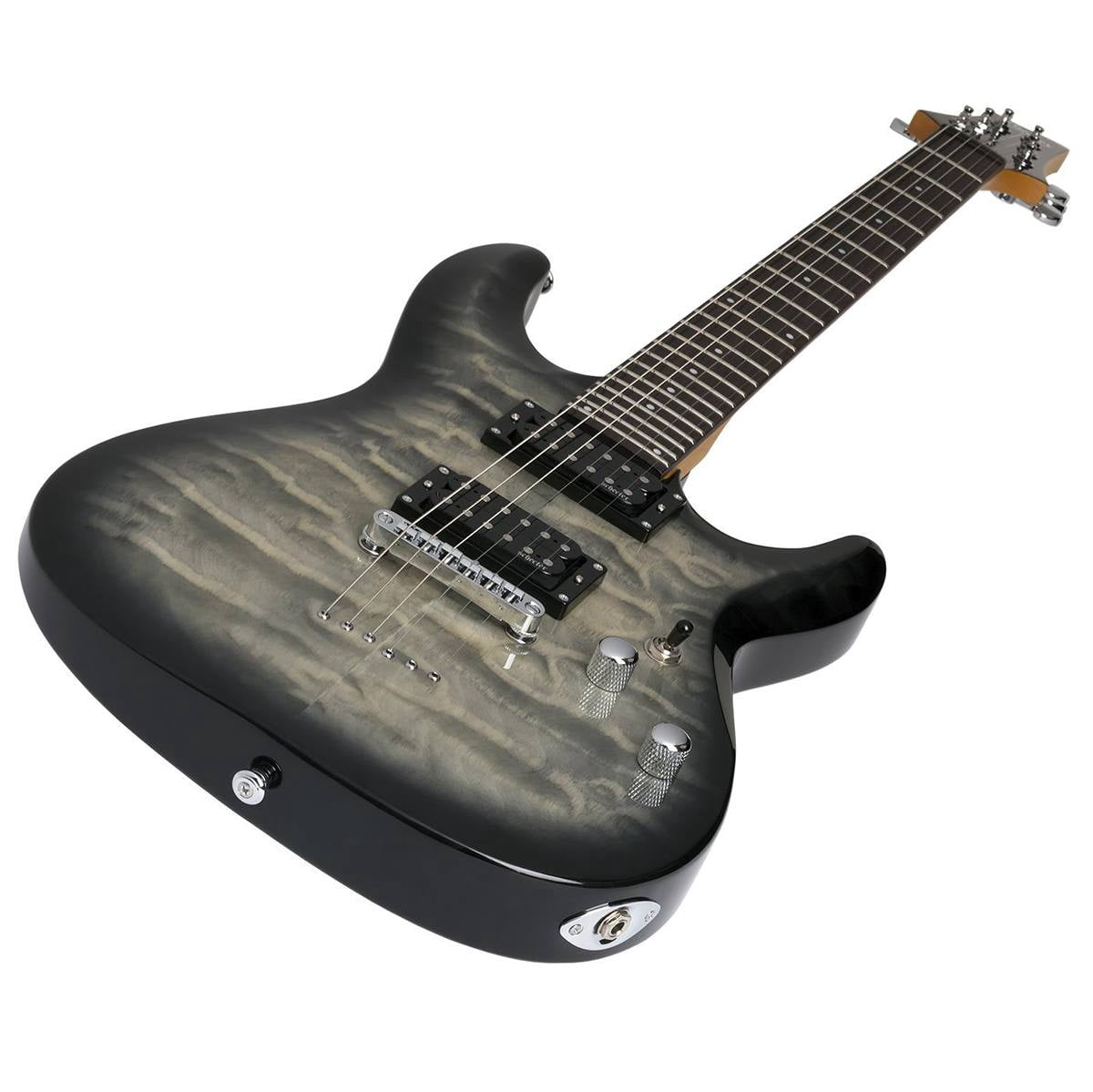 Schecter C-6 Plus Series Electric Guitar - Charcoal Burst