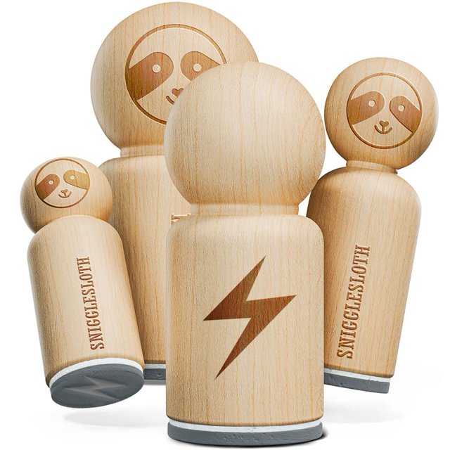 Lightning Bolt Thunderbolt Rubber Stamp for Stamping Crafting Planners - 1/2 Inch Mini