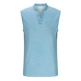 thumbnail image 4 of UQJfacai Sleeveless Shirts for Men Distressed Washed Tank Tops Henley Button Down V Neck Shirt Vintage Solid Tee Tops with Pocket M-3XL, 4 of 6