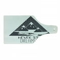 thumbnail image 1 of Saying Cutting Board, Grungy Vintage Snowy Mountain Tops Illustration with Blizzard Effects, Decorative Tempered Glass Cutting and Serving Board, Wine Bottle Shape, Grey White, by Ambesonne, 1 of 1
