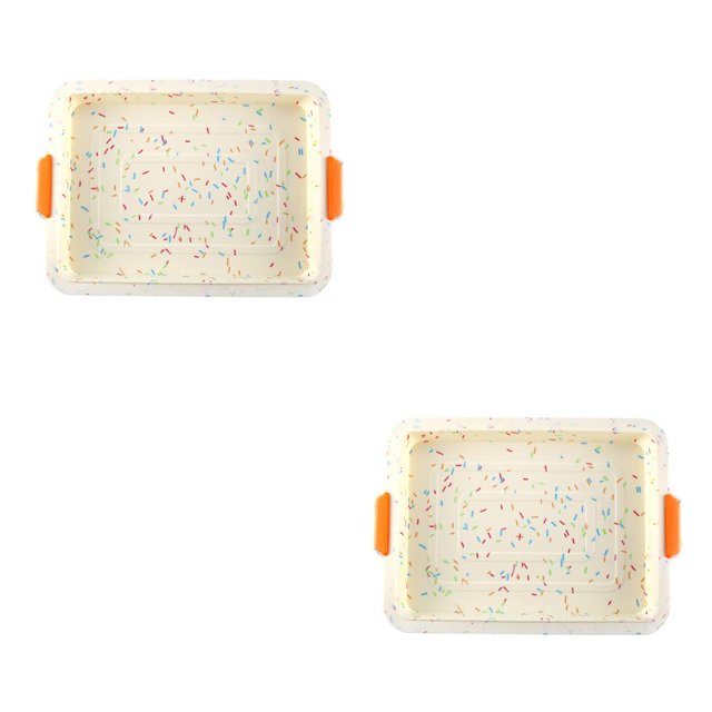 Cateissary Bandeja para hornear pasteles de brownie Bandeja para hornear pasteles antiadherente de silicona Molde para resistente al Type1 NO1