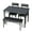 black, variant on Modern 4-Piece Kitchen Table Set with Upholstered Bench | Compact Dining Furniture for 4 | Ideal for Small Spaces, Apartments, Dinners, & Breakfast