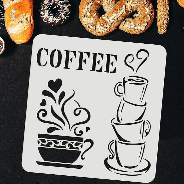 Stencils for Coffee and Drinks. Cut File Graphic by Светлана
