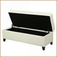 thumbnail image 4 of Storage Ottoman with Spacious Hidden Storage & Soft PU Upholstery Juliana | Ivory | PU, 4 of 12