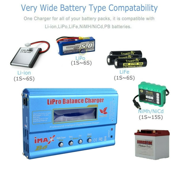 iMAX B6 LCD Screen Digital Lipo LiFe NiCD NiMh RC Battery Balance Charger New