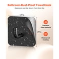 thumbnail image 2 of KFFKFF Adhesive Hooks, 4 Pack Self-Stick Towel and Coat Hangers, Durable Wall Hooks Hold Up to 15 lbs, Stainless Steel Sticky Hooks for Bathroom, Kitchen, Towels, Coats, and Keys (Matte Black), 2 of 9