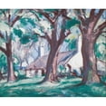 thumbnail image 2 of Samuel John Peploe 14x12 Gold Ornate Wood Frame and Double Matted Museum Art Print Titled - Kirkcudbright, 2 of 4