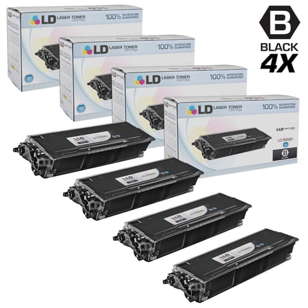 LD Compatible TN580 (TN550) Set of 4 HY Black Cartridges for DCP-8060  DCP-8065  DCP-8065DN  HL-5200  HL-5240  HL-5250  HL-5270DN  HL-5280  MFC-8460N  MFC-8660DN  MFC-8860N  MFC-8870WN