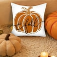 thumbnail image 4 of Yhmxh Fall Pillow Covers Maple Leaf Pumpkin Decorative Throw Pillow Cover 18 x 18 inches, Autumn Pumpkin Porch Patio Thanksgiving Pillowcase, Harvest Seasonal Sofa Couch Cushion Case Home Decor, 4 of 6